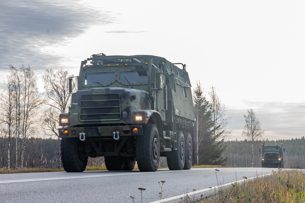 U.S. Marines Conduct Convoy Operations in Finland