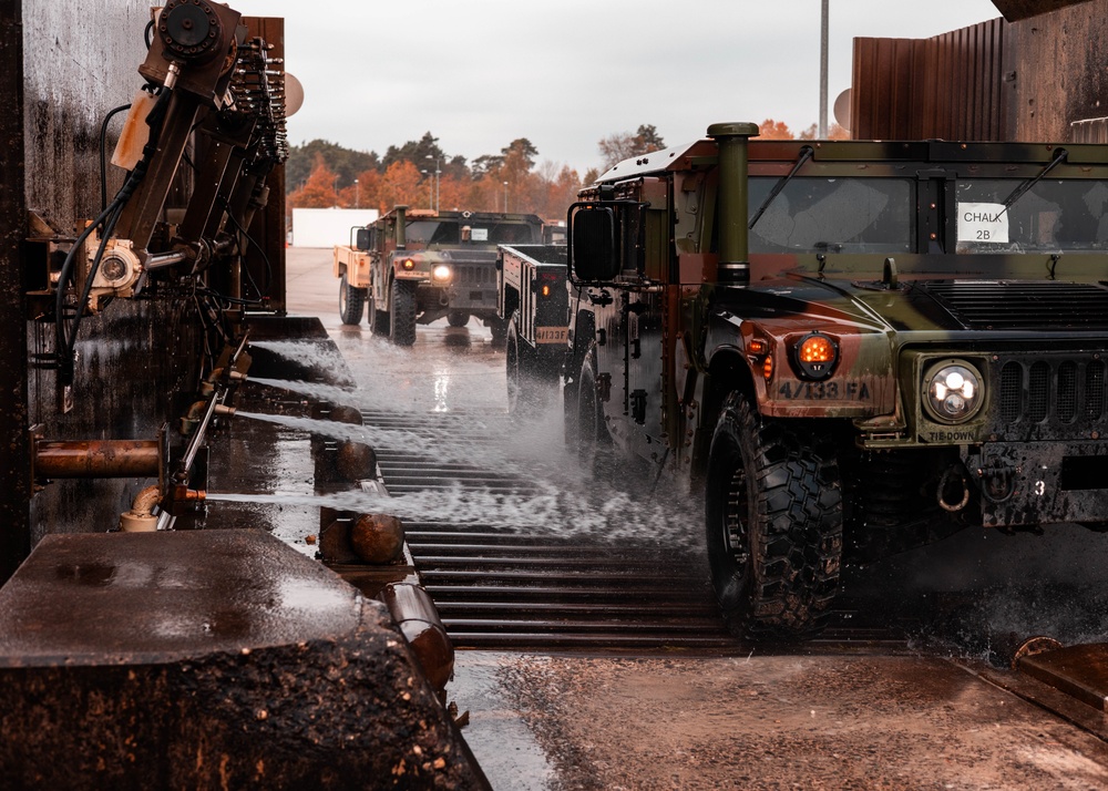 41st Field Artillery Brigade Wash Rack Operations