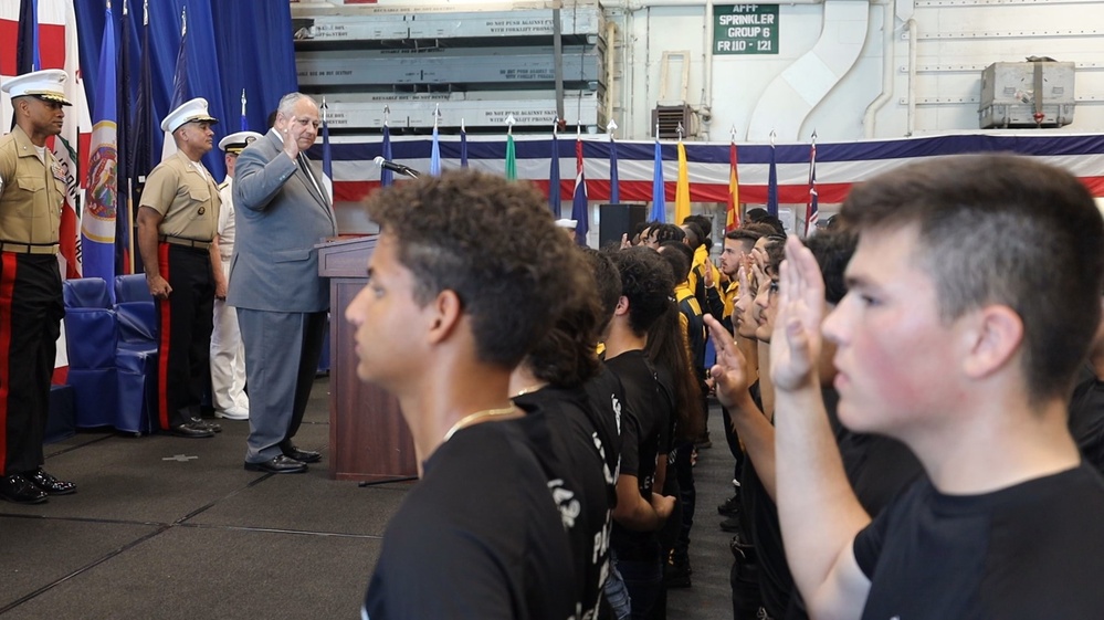 SECNAV swears in Future Sailors and Marines