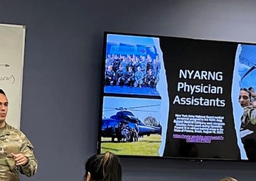 NY Army Guard PA pitches benefits of joining Army Guard at Albany Medical College