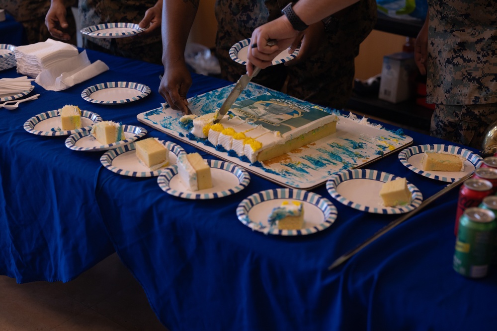 MARFORRES Marines and Sailors celebrate U.S. Navy's 249th Birthday