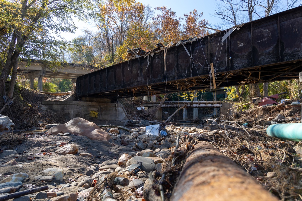Railroad Bridge Damage in Old Fort Highlights Helene’s Impact