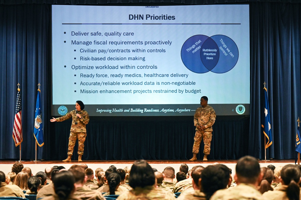 Maj. Gen. Jeannine Ryder and Chief Master Sgt. Jerry Dunn host Town Hall at Peterson SFB