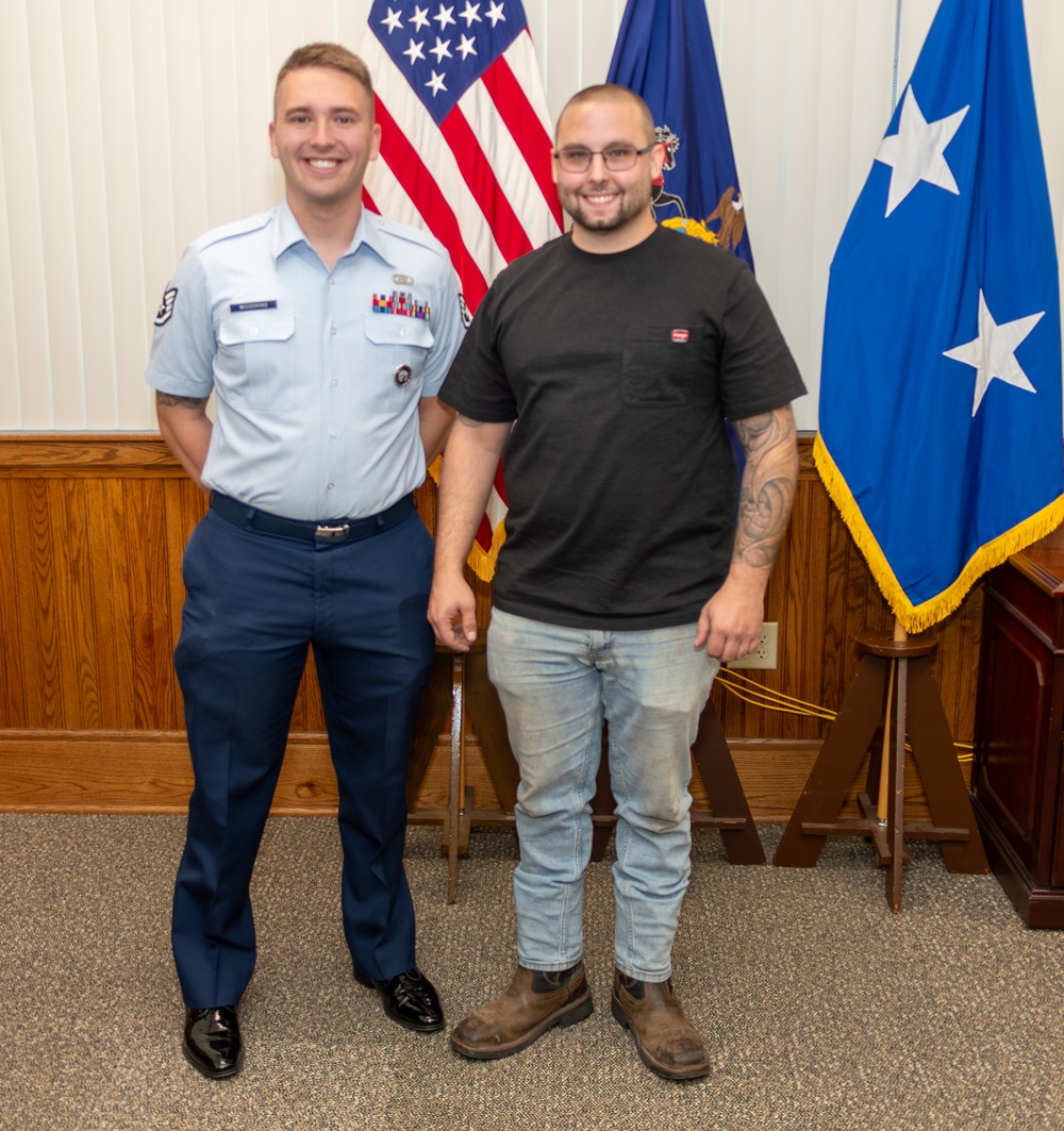 Pa. Department of Military and Veterans Affairs employee enlists in the Pa. Air National Guard