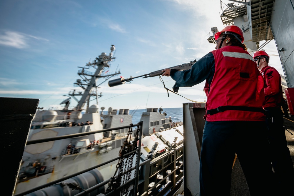 USS George Washington Conducts a Fueling-at-Sea with USS McCampbell