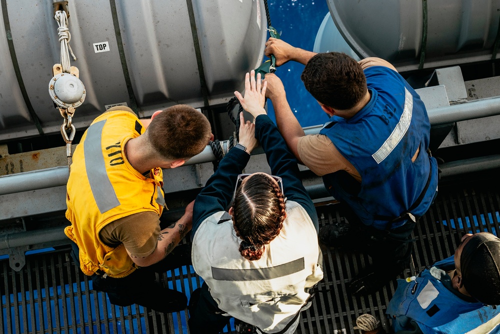 USS George Washington Conducts a Fueling-at-Sea with USS McCampbell