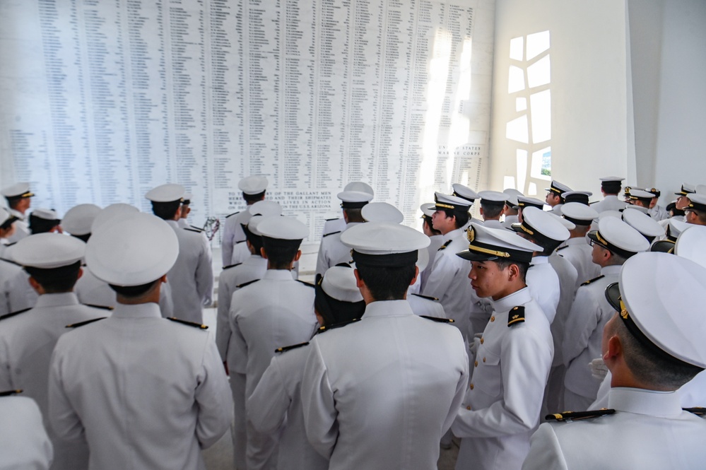 Japanese Training Squadron wreath-laying ceremony at USS Arizona Memorial