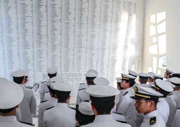 Japanese Training Squadron wreath-laying ceremony at USS Arizona Memorial