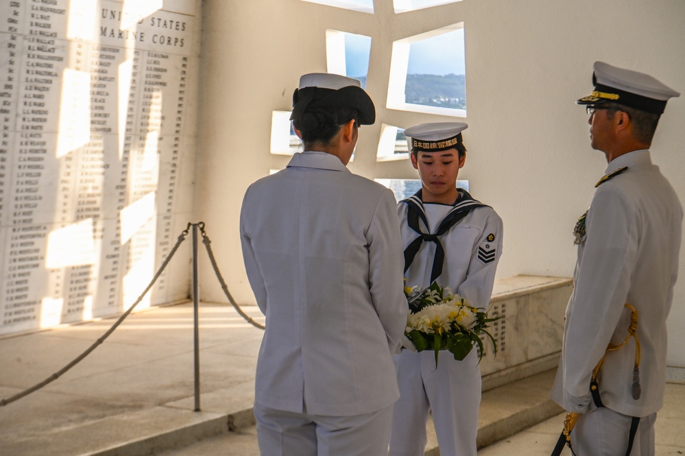 Japanese Training Squadron wreath-laying ceremony at USS Arizona Memorial