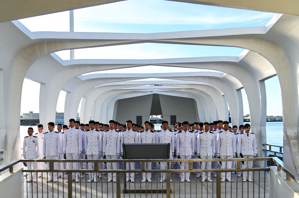 Japanese Training Squadron wreath-laying ceremony at USS Arizona Memorial