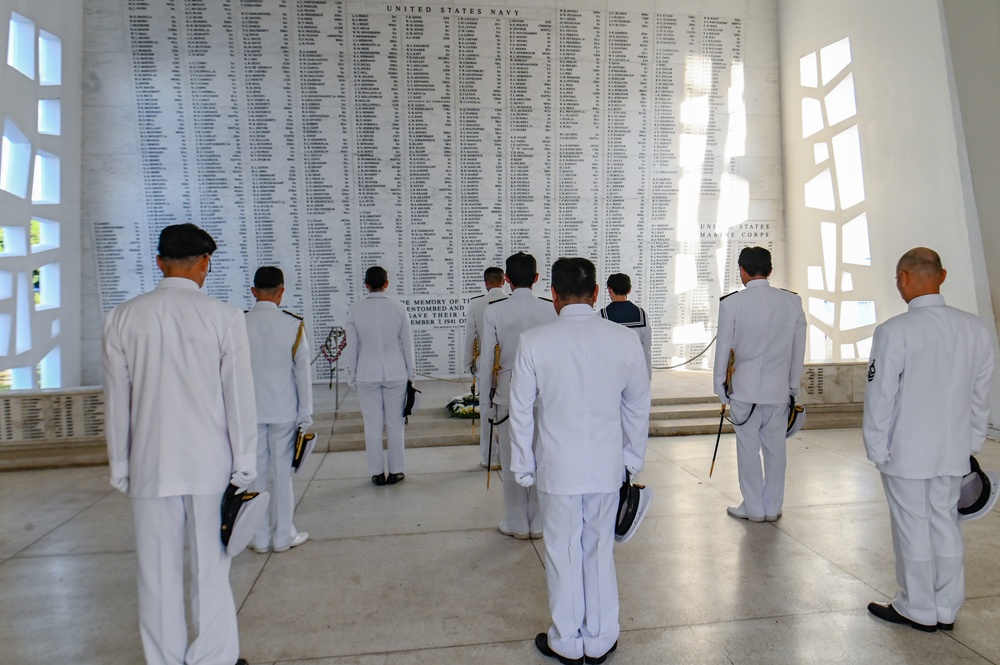 Japanese Training Squadron wreath-laying ceremony at USS Arizona Memorial