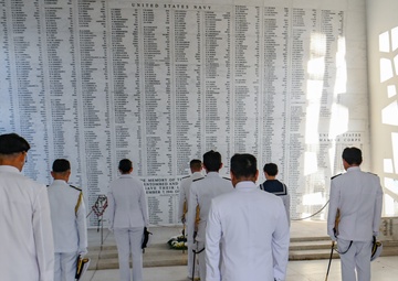 Japanese Training Squadron wreath-laying ceremony at USS Arizona Memorial