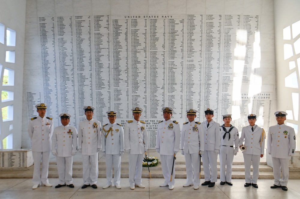 Japanese Training Squadron wreath-laying ceremony at USS Arizona Memorial