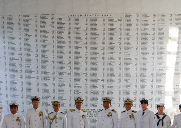 Japanese Training Squadron wreath-laying ceremony at USS Arizona Memorial