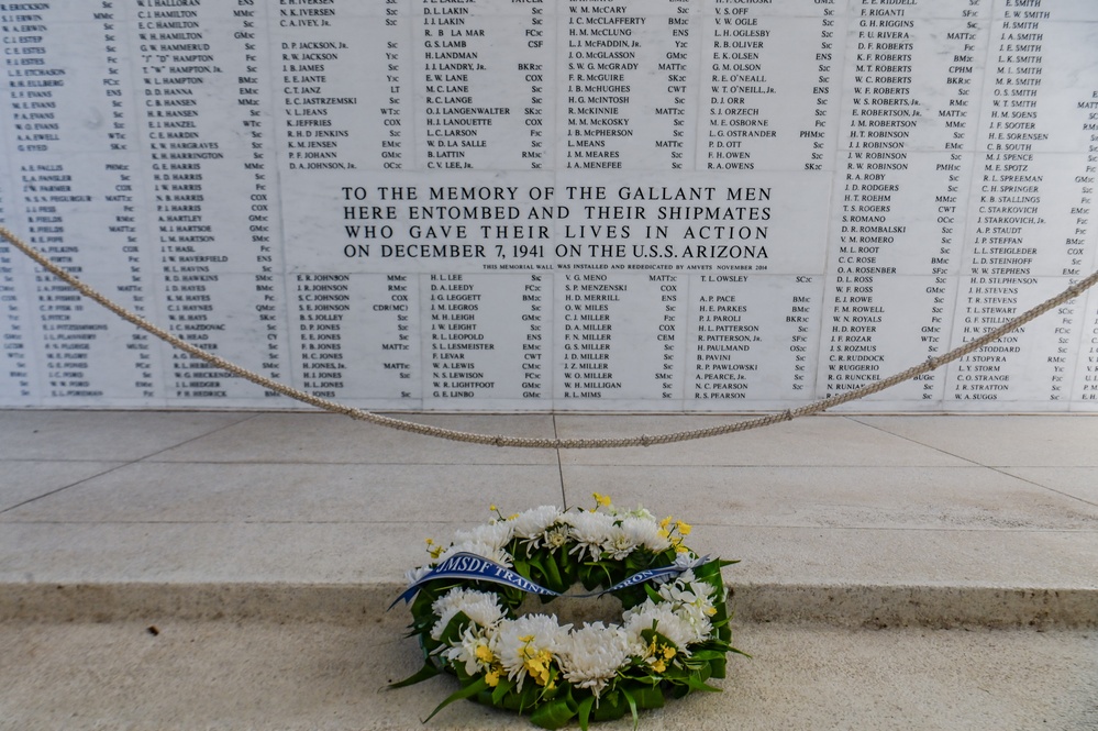 Japanese Training Squadron wreath-laying ceremony at USS Arizona Memorial