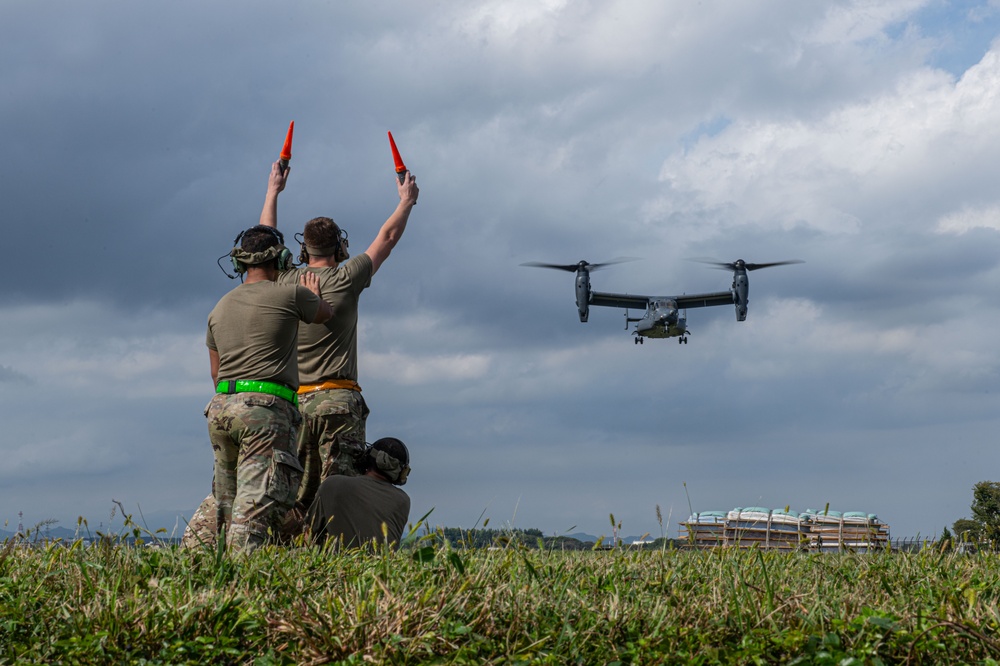 21 SOS, SOAMXS commit to proficiency with CV-22 precautionary landing practice