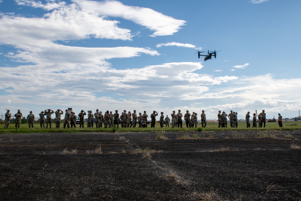 21 SOS, SOAMXS commit to proficiency with CV-22 precautionary landing practice