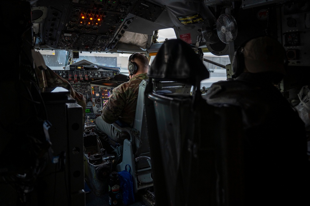 Fairchild AFB KC-135 Stratotanker refuels a WC-135 Constant Phoenix