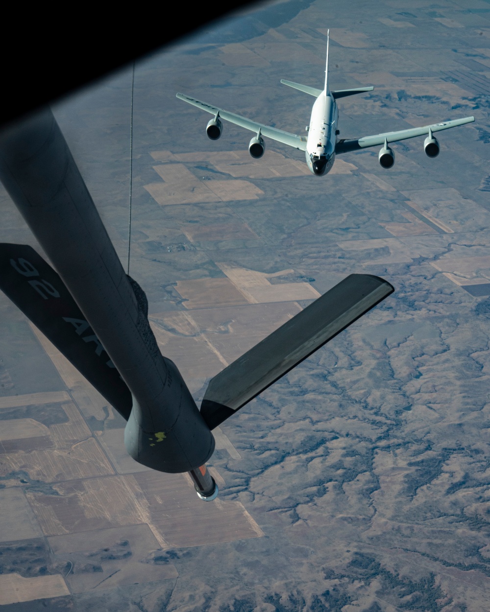 Fairchild AFB KC-135 Stratotanker refuels a WC-135 Constant Phoenix