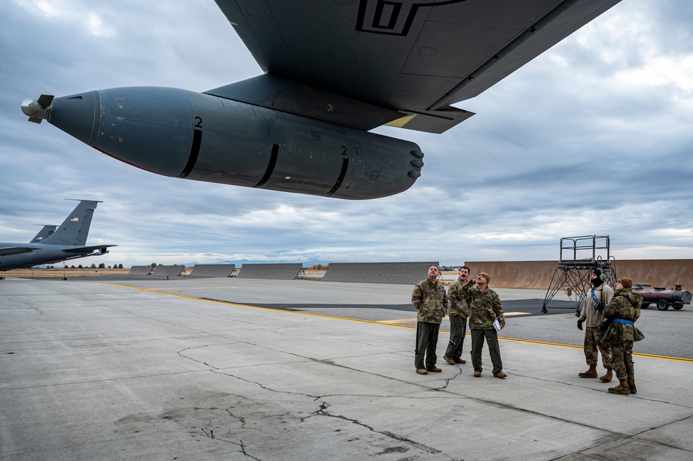 Fairchild AFB KC-135 Stratotanker refuels a WC-135 Constant Phoenix