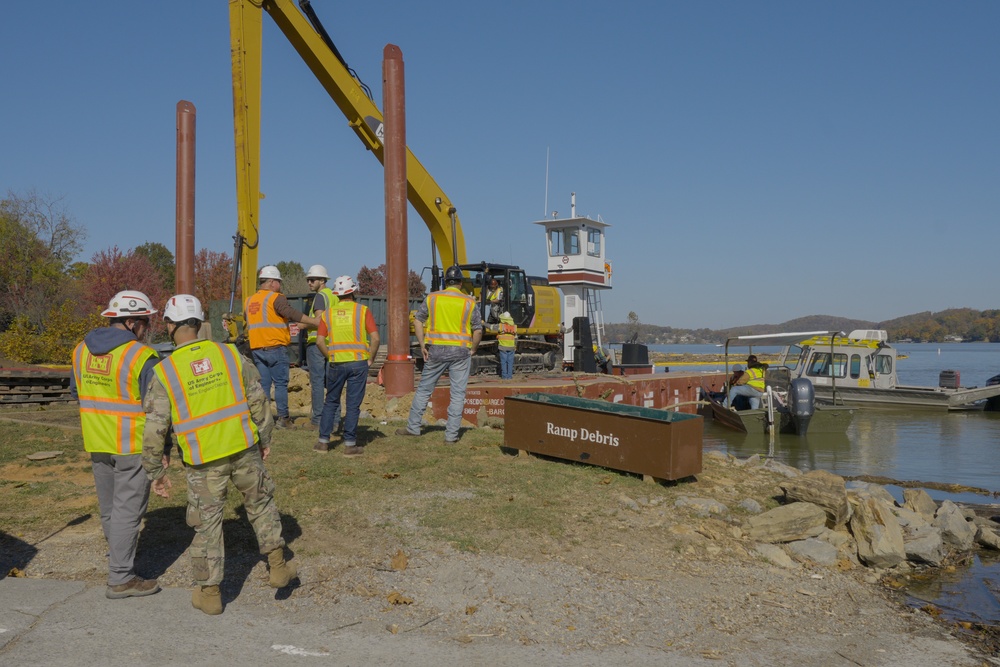 USACE Launches Barges at Claytor Lake in Wake of Hurricane Helene