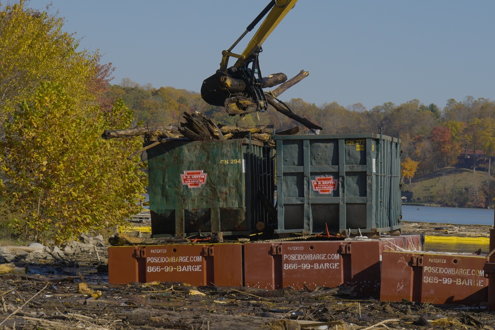 USACE Launches Barges at Claytor Lake in Wake of Hurricane Helene