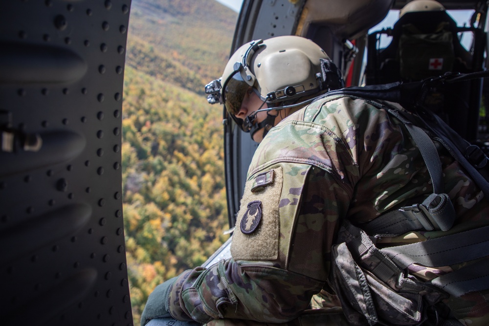 Army National Guard Soldiers provide aerial support for British training exercise