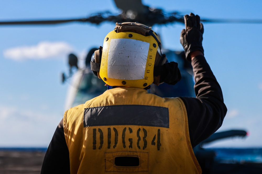 Vertical Replenishment-at-Sea with the USS Bulkeley and HSM-79 Griffins