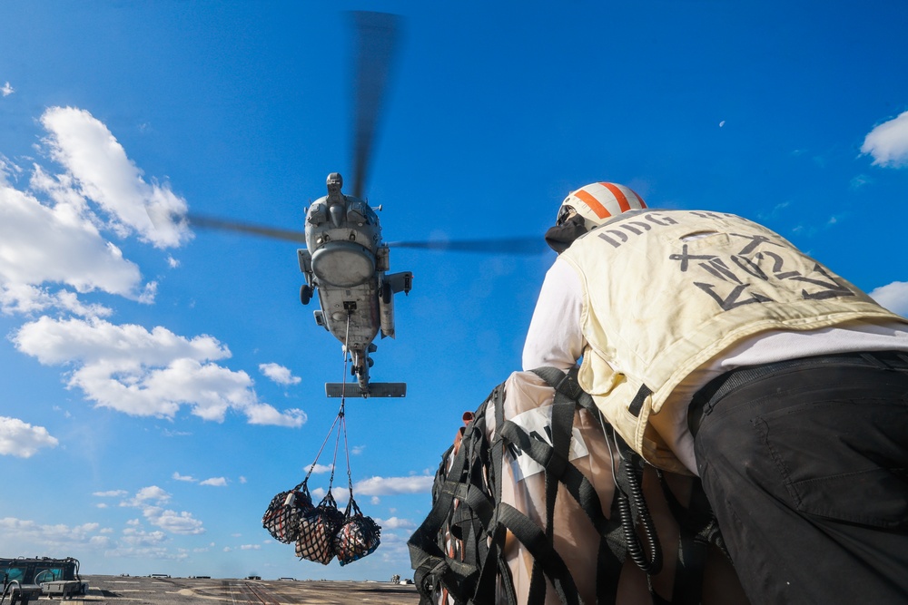 Vertical Replenishment-at-Sea with the USS Bulkeley and HSM-79 Griffins