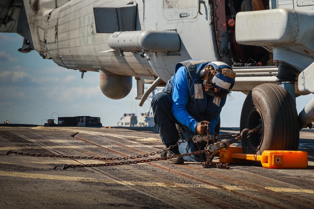 Vertical Replenishment-at-Sea with the USS Bulkeley and HSM-79 Griffins