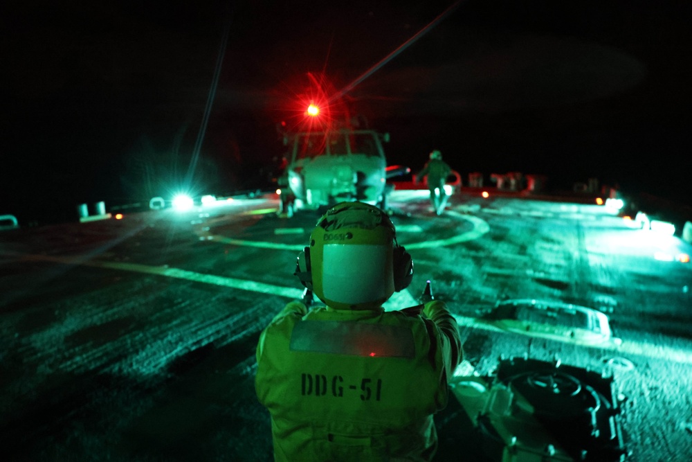 USS Arleigh Burke Flight Operations