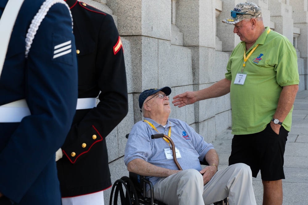 Joint Service Color Guard presents colors to wartime veterans