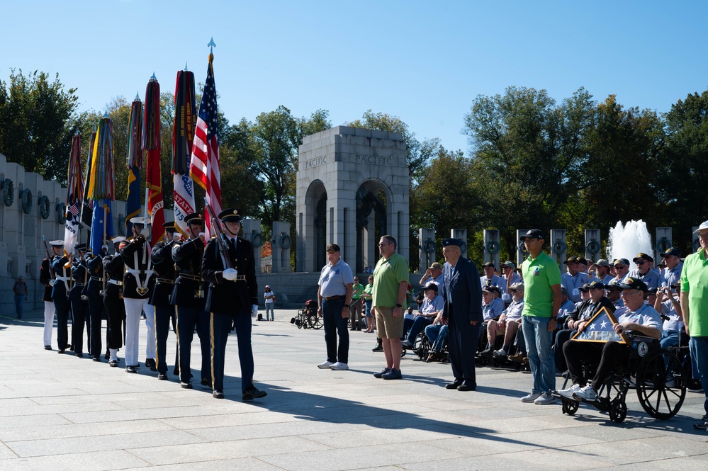 Joint Service Color Guard presents colors to wartime veterans