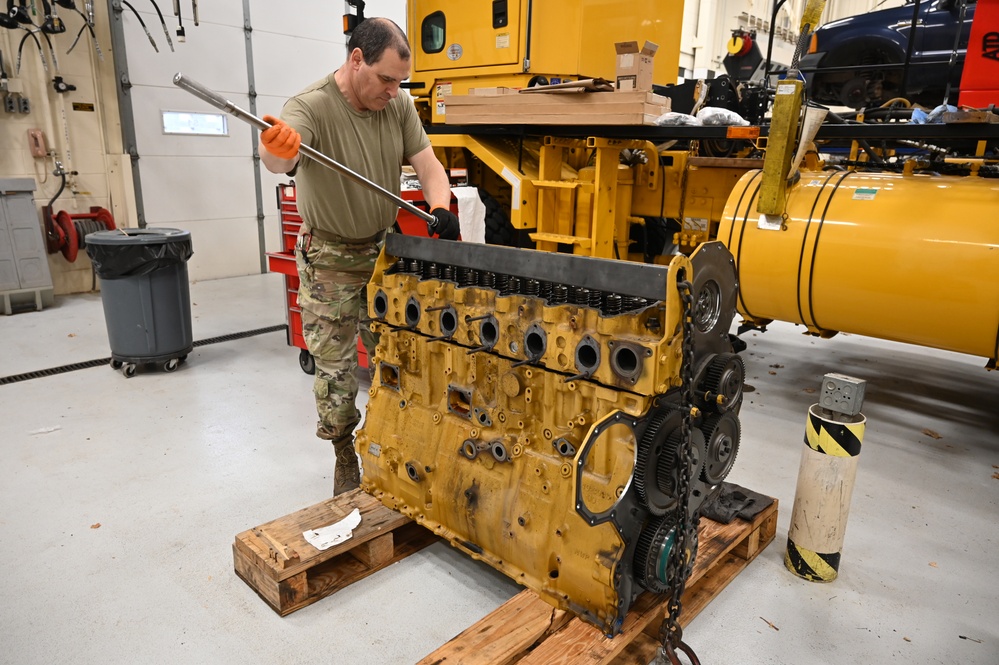 119th LRS  Replacing Snowblower Engine