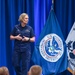 Commandant and Master Chief Petty Officer of the Coast Guard discuss service culture with crews in the greater Miami area