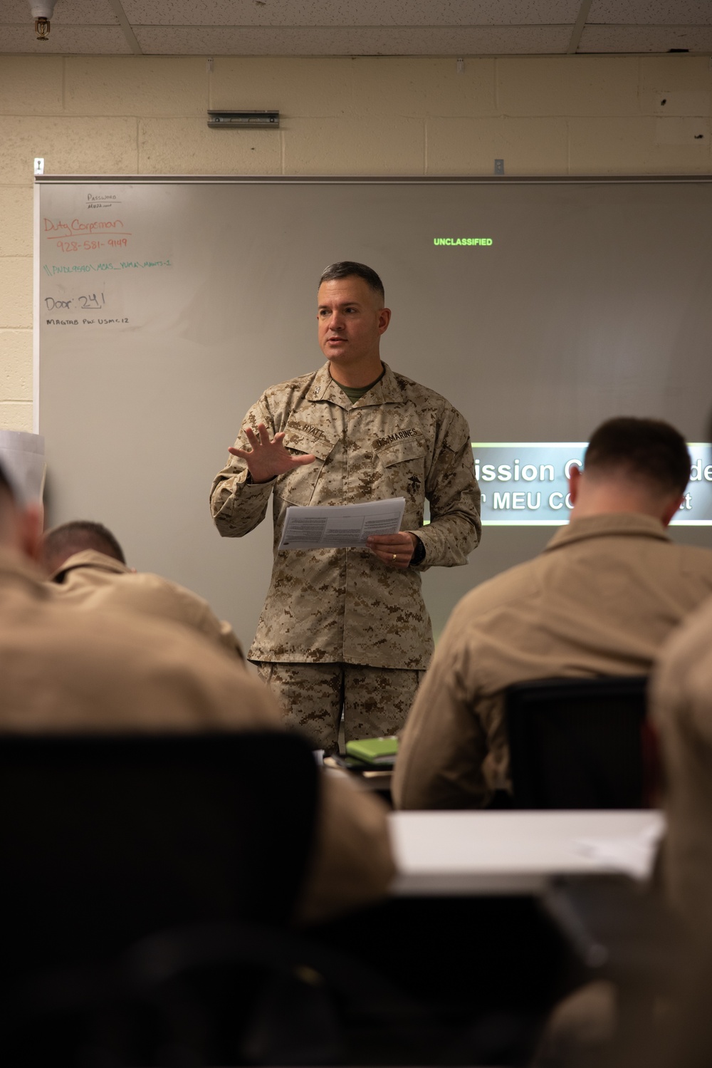 11th MEU Leaders provide guidance during WTI 1-25