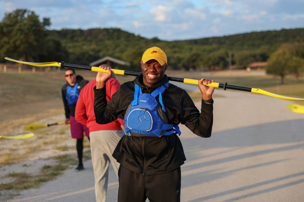 HHC, 89th MP Bde. Spiritual Fitness Kayak Event