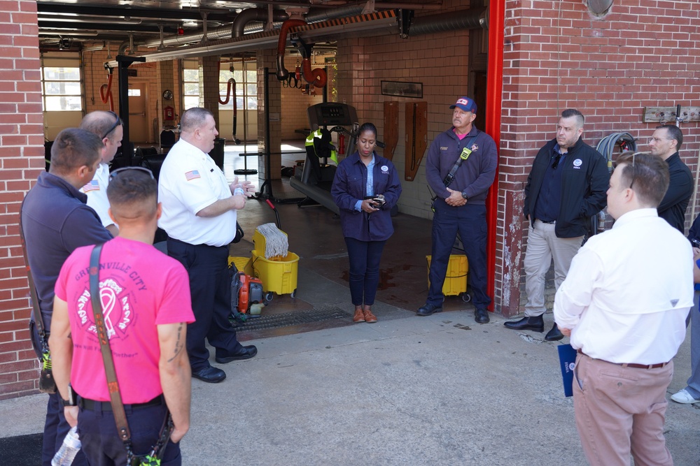 FEMA visits Stone Avenue Fire Station in Greenville, SC.