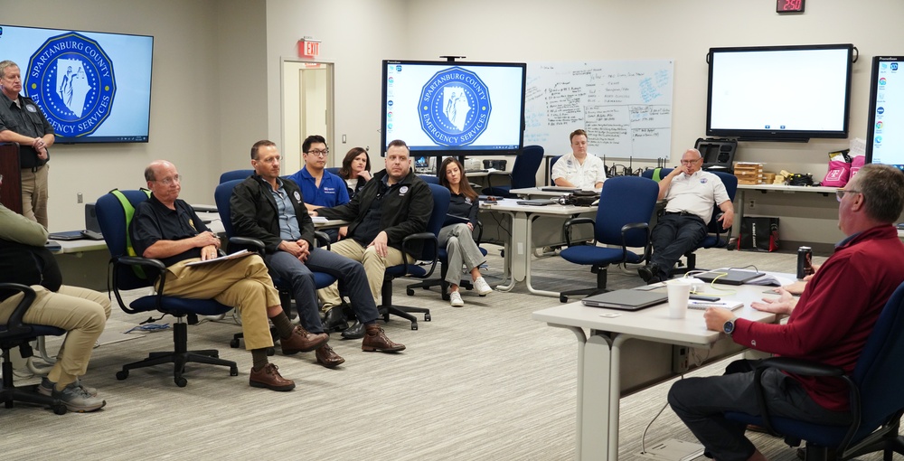 FEMA and SBA's Associate Administrators Visit Spartanburg's Emergency Operation Center in SC.