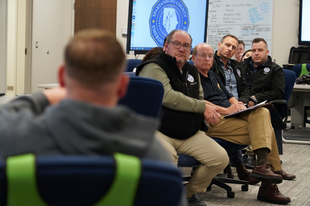 FEMA and SBA's Associate Administrators Visit Spartanburg's Emergency Operation Center in SC.