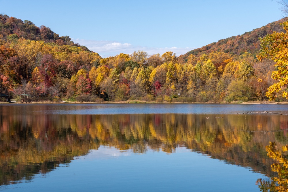 Brilliant fall colors on display at Fort Indiantown Gap