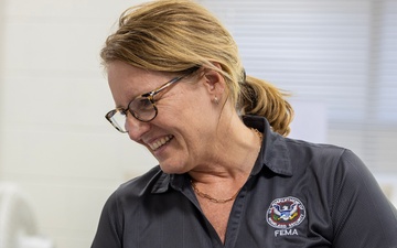 FEMA Administrator Deanne Criswell Visits with Disaster Survivors and FEMA-State and SBA Personnel at a Disaster Recovery Center on the campus of Aiken Technical College in Graniteville, SC.