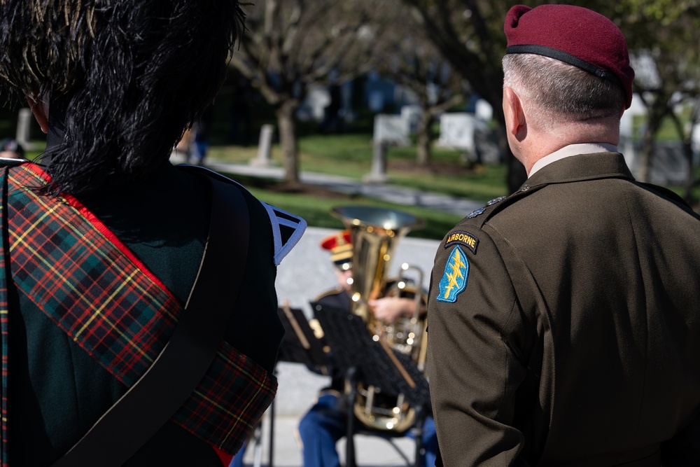 1st Special Forces Command (Airborne) honor President Kennedy with  Wreath Laying Ceremony in Arlington, Va