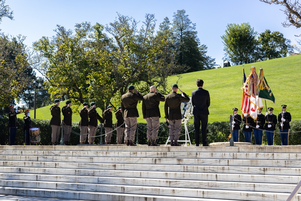 1st Special Forces Command (Airborne) honor President Kennedy with  Wreath Laying Ceremony in Arlington, Va