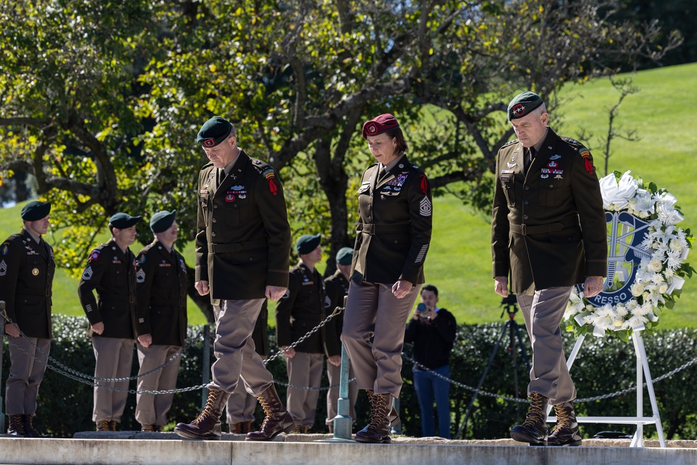 1st Special Forces Command (Airborne) honor President Kennedy with  Wreath Laying Ceremony in Arlington, Va