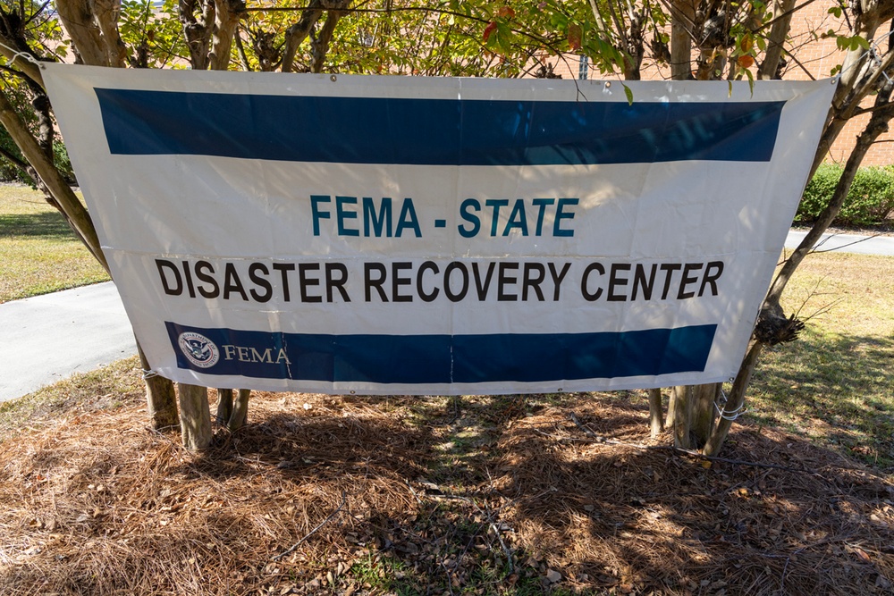 FEMA Administrator Deanne Criswell Visits with Disaster Survivors and FEMA-State and SBA Personnel at a Disaster Recovery Center on the campus of Aiken Technical College in Graniteville, SC.