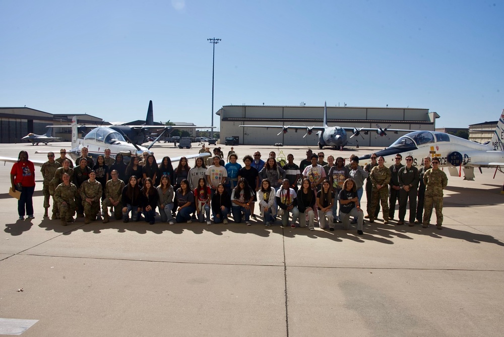 Airmen, local ISD students join Combat Women in Aviation fly-in