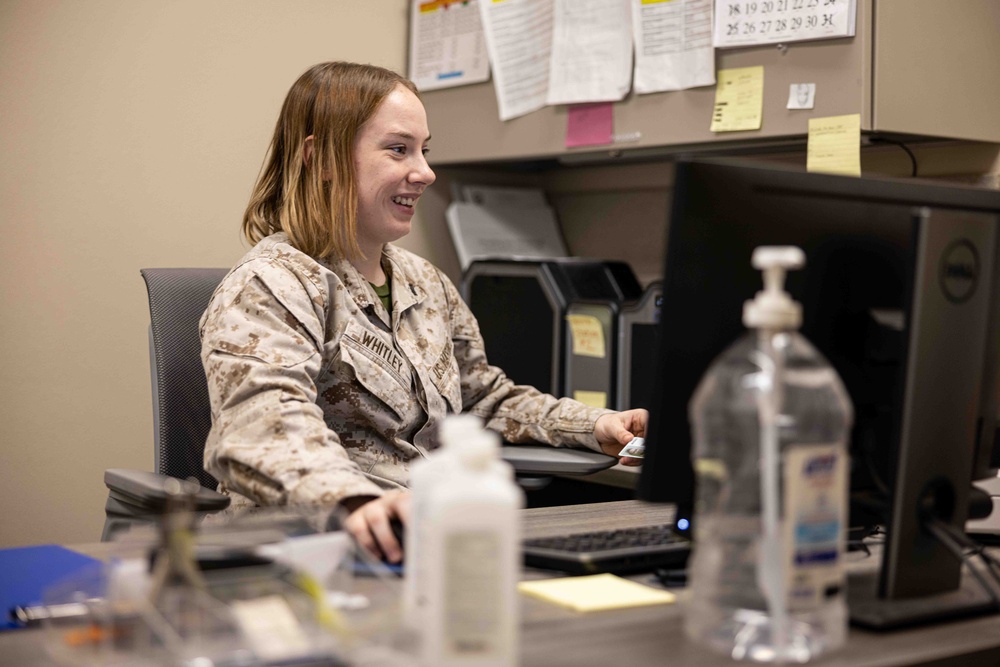 A Marine with the Individual Mobilization Augmentee Detachment is recognized as the Noncommissioned Officer of the Quarter