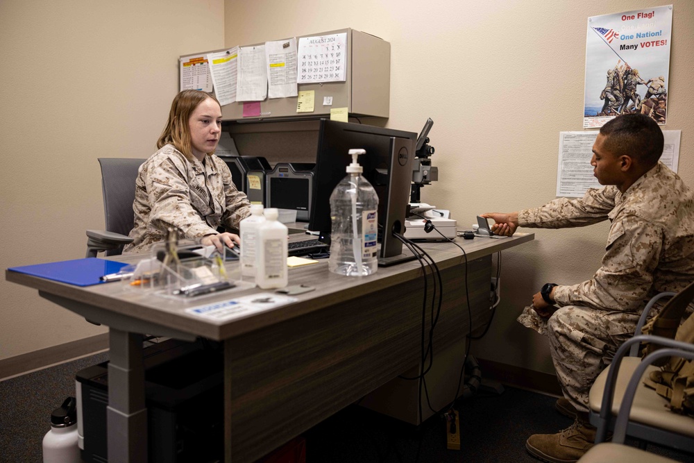 A Marine with the Individual Mobilization Augmentee Detachment is recognized as the Noncommissioned Officer of the Quarter