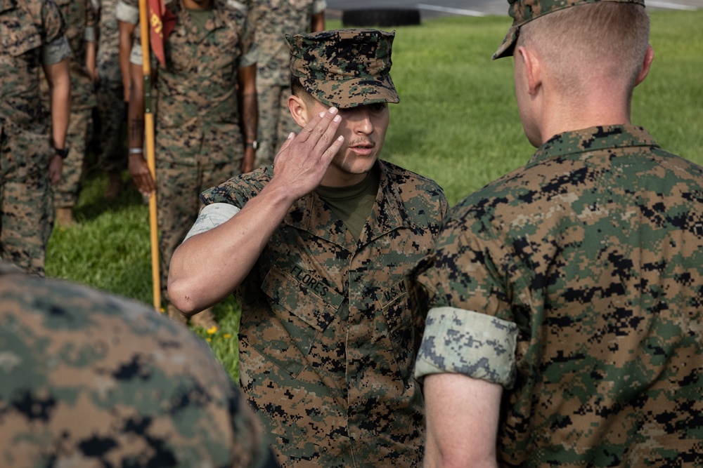 12th MLR Marine Enters the Staff Noncommissioned Officer Ranks and Reenlists